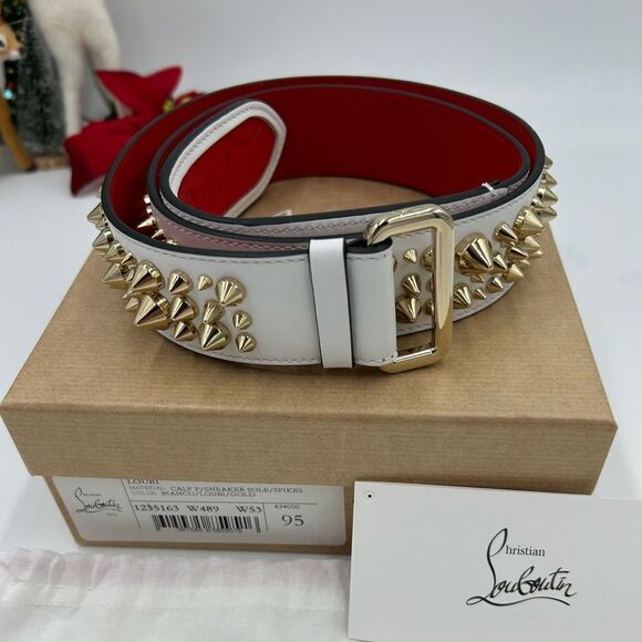 Men’s Christian Louboutin loubi spike belt size 95 cm/38 inches made in Italy